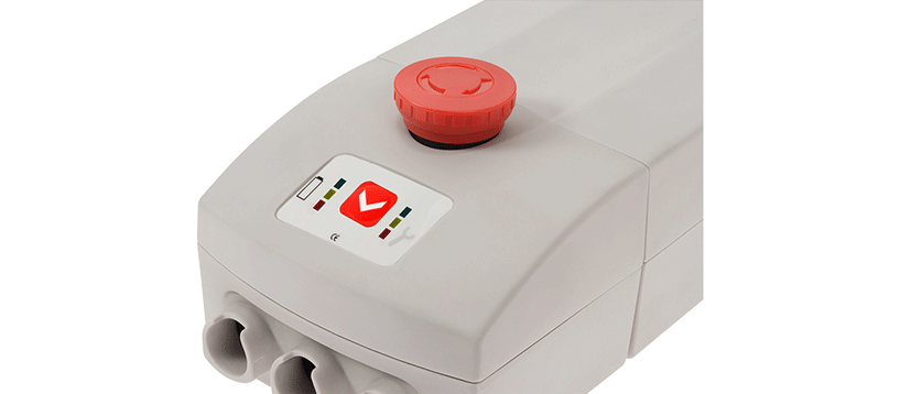 ACCUCONTROL 4.5 Bouton d'arrêt d'urgence