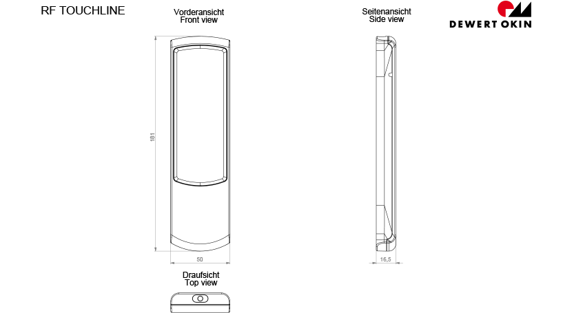 DewertOkin Bedding Handsets RF-Touchline